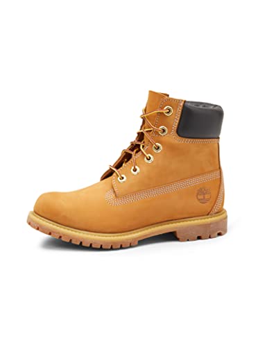 Timberland 6 Inch Premium Waterproof, Botas Hombre, Amarillo (Wheat Nubuck 713), 41.5 EU