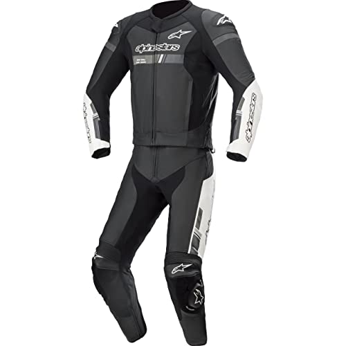 Alpinestars Traje de Cuero con Protectores Traje de Moto GP Force Chaser Lederkombi 2-tlg. Schwarz/weiß 50, Caballeros, Sportler, Verano, Blanco