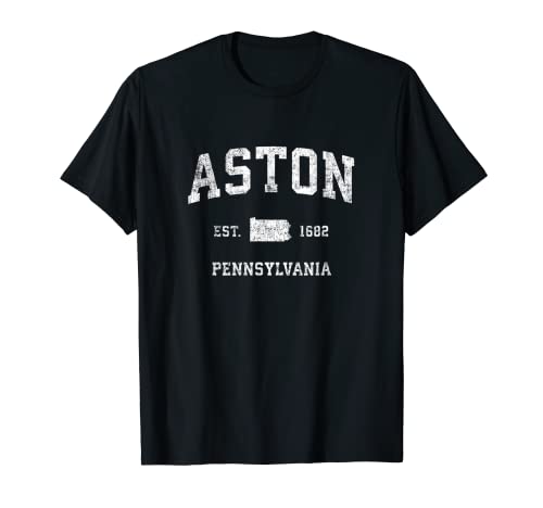 Aston Pennsylvania PA Diseño deportivo deportivo vintage Camiseta