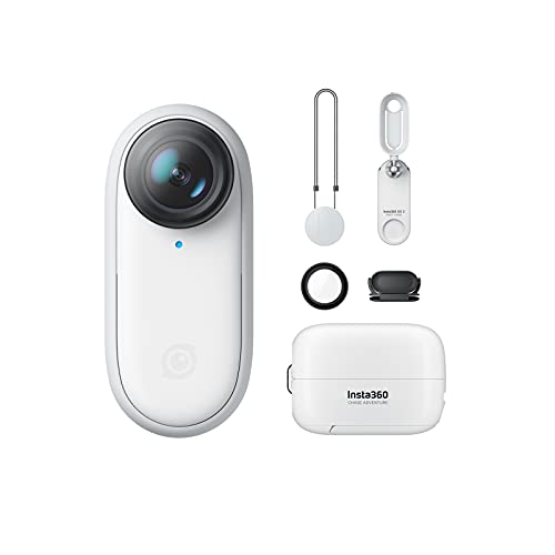 Insta360 GO 2 - Cámara de acción pequeña, Pesa 27 g, Impermeable, estabilización, Captura POV, Sensor de 1/2.3 Pulgadas, con Funda de Carga y Accesorios de cámara portátil para Viajes, Deportes, Vlog