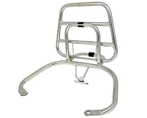 Top Case Portador/portaequipajes Plegable Cromo para Vespa LX, Lxv Touring