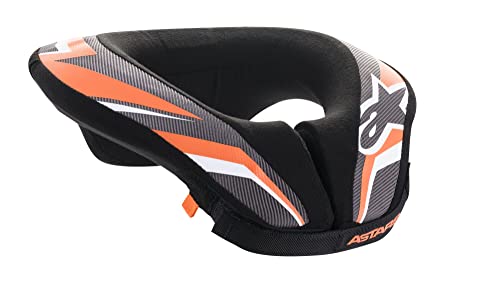 Alpinestars Sequence Guardia de cuello de motocross juvenil (Black/Orange,L/XL)