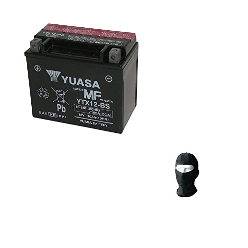 Compatible con Piaggio Vespa LX FL (M44100) 125 2009-2011 YTX12-BS YUASA BATERÍA (Completamente Sellado Listo) 12V / 10AH BATERÍAS para Motocicleta Scooter ESPECÍFICO 150X87X130MM