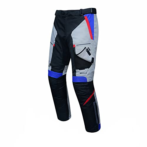 Sweep | Pantalón de Moto con 2 Forros Desmontables para 4 Estaciones | Ideal para Invierno y Verano con Protecciones Desmontables - Marcado CE Multicolor, M