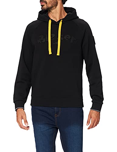 Blauer Felpa Chiusa Cappuccio Sudadera con Capucha, 999 Nero, XL para Hombre