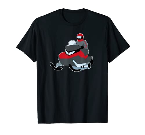 Moto de nieve roja Camiseta