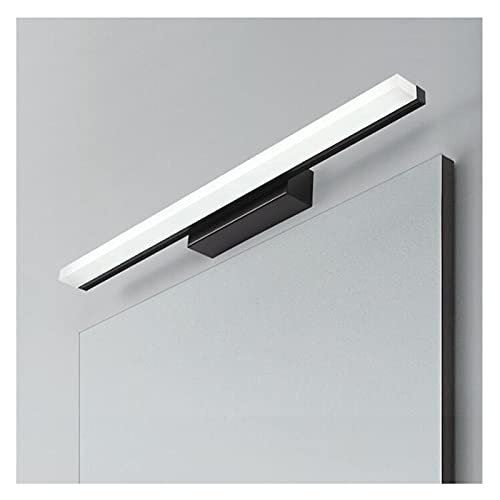 Iluminación de tocador Espejo LED Luz delantera Baño Impermeable Anti-vaho Luz de maquillaje Pantalla de acrílico Luces de tocador Base de acero inoxidable Aplique de pared Luces de baño (60 cm, luz