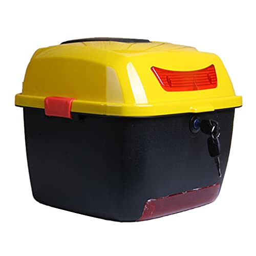 Caja Trasera Cuadrada para Motocicleta Baúles para Moto Puede Contener Dos Cascos de Verano Caja Superior Sellada E Impermeable para Motocicletas Resistente Al Desgaste Y Anti-caída Ecológica E Ino