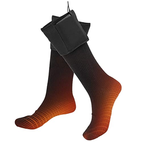 CCBUY Calcetines calefactables para Botas, Calcetines calefactables para Mujeres y Hombres, calcetín eléctrico Recargable con batería y Aislamiento térmico para Deportes al Aire Libre