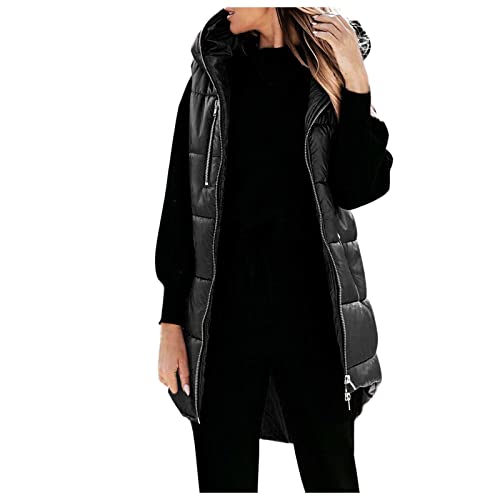 Dasongff Chaqueta de invierno para mujer larga, abrigo de invierno para mujer, cálido y grueso, chaqueta larga ligera, para mujer, chaqueta de moto, talla grande, a prueba de viento, gruesa,