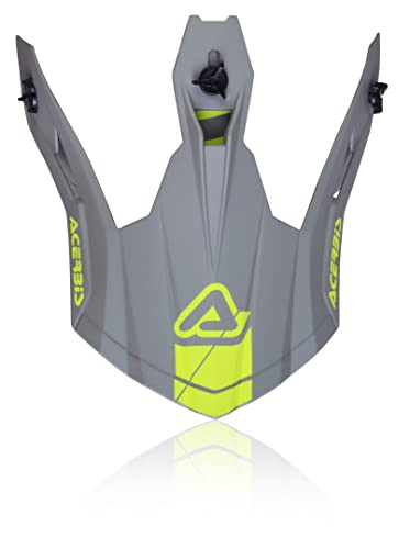 ACERBIS 0023432.071 Steel Carbon/X-Pro VTR Pico para Casco Gri, Unisex-Adult, Gris/Amarillo, 49/50