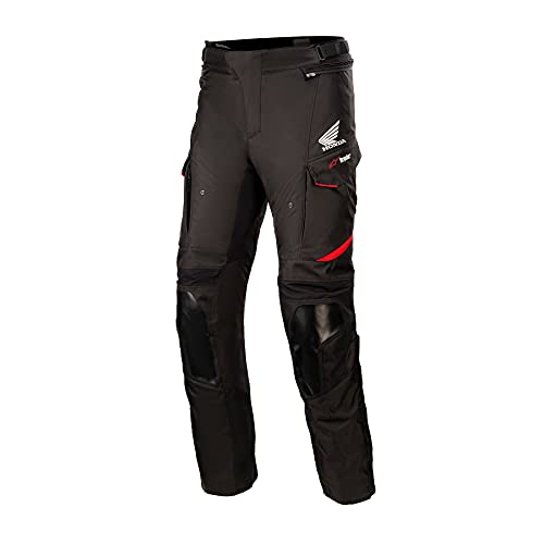 Alpinestars Honda Andes V3 Drystar - Pantalones textiles de moto (Black/Red, XXL)