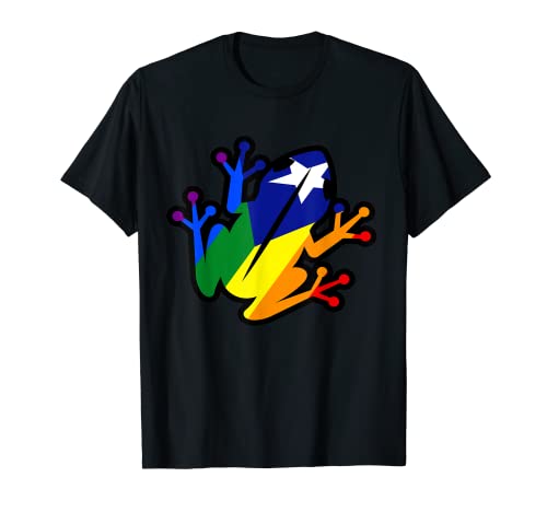 Arco Iris Puertorriqueño Rana Coqui Camiseta