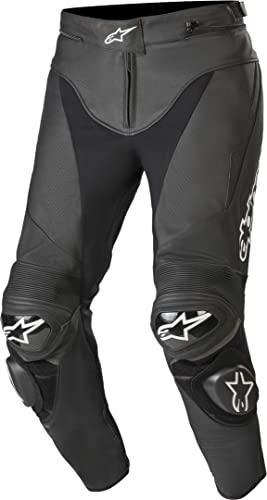 Alpinestars Track v2 Pantalones de cuero moto (Black,60)