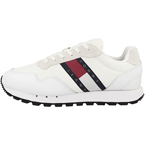 Tommy Hilfiger Tommy Jeans Retro Runner ESS, Tenis Hombre, White, 42 EU