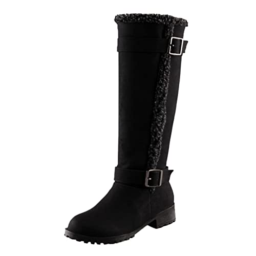 Dasongff Botas de mujer altas baratas – Botas de plataforma góticas botas altas de tacón alto sexy talla grande botas moto cross Chelsea Boots mujer beige mujeres tobillo zapatillas de invierno,