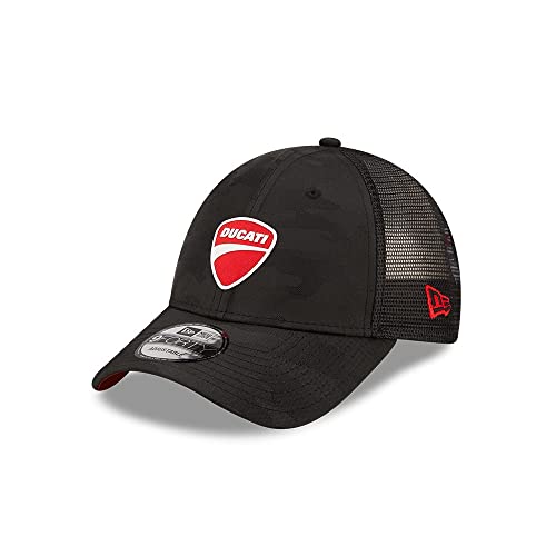 New Era - Gorra Ducati Tonal Camo Mesh 9Forty Trucker Snapback., Negro , Talla única