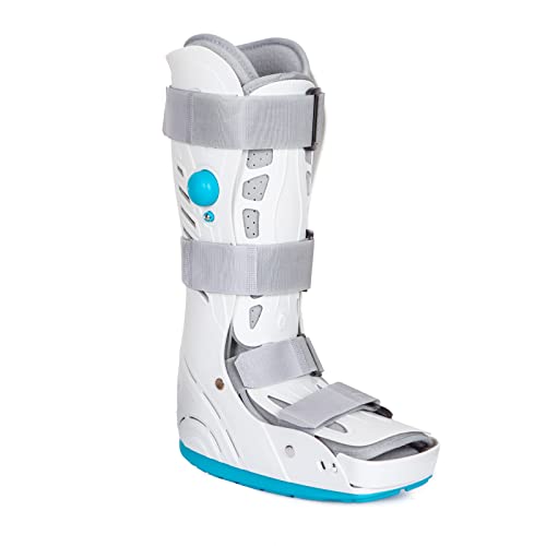 Bota inflable para caminar, bota de fractura larga con cámara de aire, bota ortopédica para esguinces de tobillo, recuperación del dolor de pies, pie roto, tendinitis de Aquiles (M)