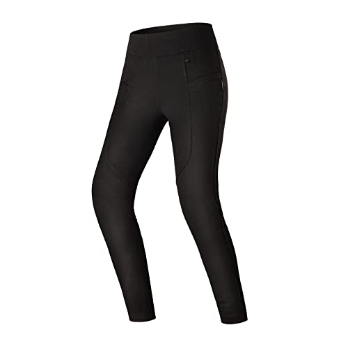 SHIMA CRUZ 2.0 Márgenes Moto Mujer - Pantalones Transpirables, Elásticos, Slim Fit con Capa Calefactora, Prottecion Slim Fit, CE de Rodilla y Cadera (Negro, S)