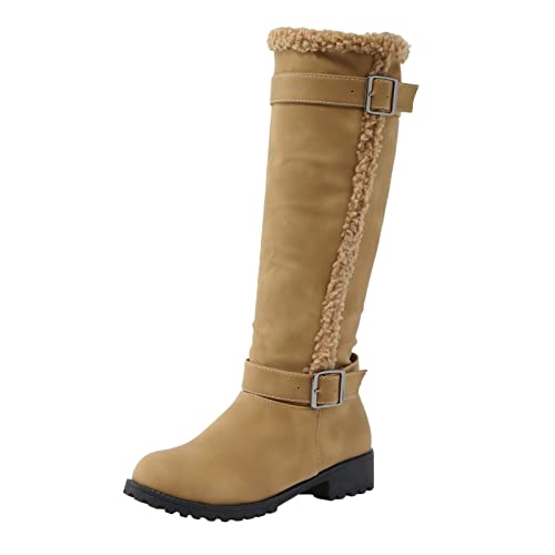 Botas Tacón Alto Plataforma Botines Plataforma Gótico Botas Moto Cross Botas Equitación Chica Botas Plataforma Goth Boots Equitación, amarillo, 38 EU