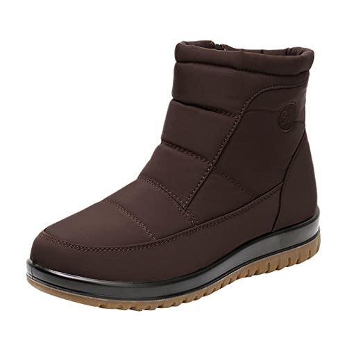 Dasongff Botines Mujer Tacón Plano - Botas Cowboy Mujer Marrón Botas de Moto Botines Tacones Altos Boots Plataforma Botas Plataforma Gótico Chelsea Boots Mujer Beige, marrón, 41 EU