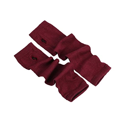 ZLKZZQ Guantes de Codo a Rayas para Mujer a la Moda, Guantes Largos sin Dedos de Punto más cálidos, Mitones para el Codo, Accesorios de Navidad, Regalo -SB022-Length -32cm