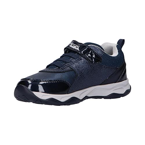 Geox Niñas Zapatillas CALCO Girl,Chica Bajo,Zapato bajo,Calzado Deportivo,Zapato de Velcro,Cierre de Velcro,Removable Insole,Blau,25 EU/7.5 UK Child