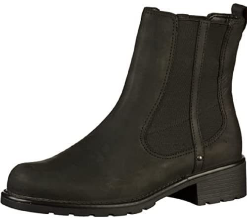 Clarks Orinoco Club, Botas Chelsea Mujer, Negro (Black Leather), 39 EU