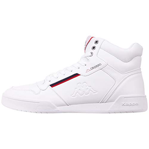 Kappa Mangan, Zapatillas Altas Unisex Adulto, White/Red 1020, 36 EU