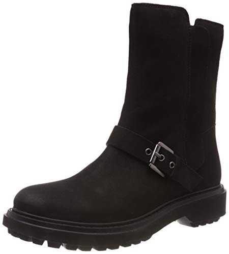 Geox D Asheely D, Botas Estilo Motero Mujer, Negro Black C9999, 35 EU