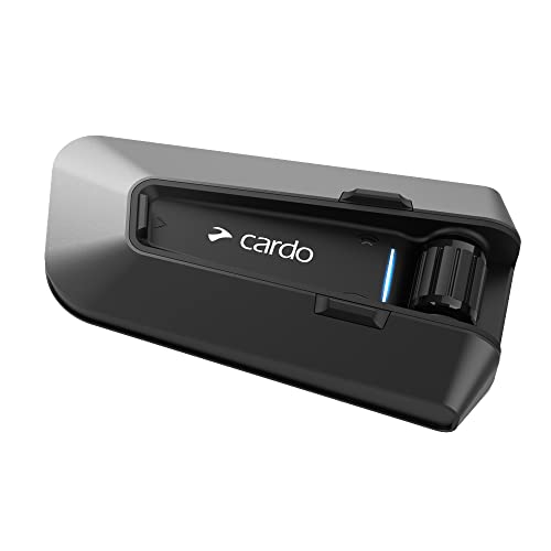 Cardo PACKTAK Edge Intercomunicador de Auriculares con Sistema de comunicación Bluetooth para Motocicleta - Paquete Doble, Negra