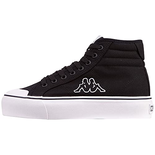 Kappa Boron Mid PF, Zapatillas Mujer, Negro Blanco, 42 EU