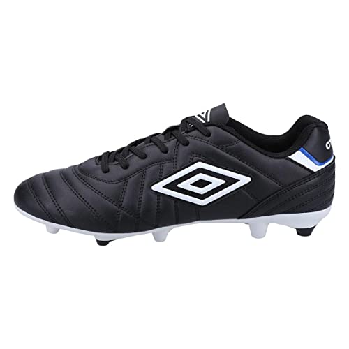 Umbro Tacos de fútbol de cuero Speciali Liga para hombre, Negro/Blanco, 47 EU