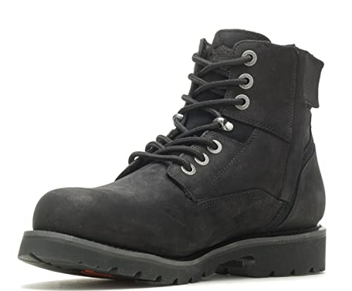 Harley-Davidson Bannack D96238 - Botas de motocicleta negras de rendimiento de 6 pulgadas, Negro -, 45 EU