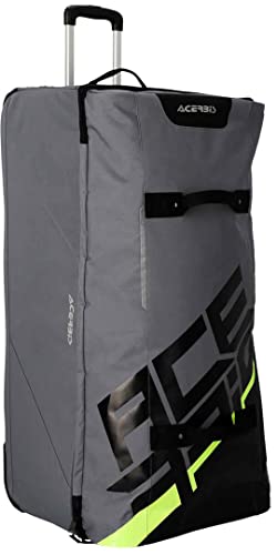 Acerbis Machine 190L Bolsa con ruedas (Black/Yellow,One Size)