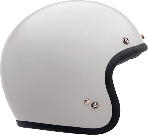 Bell Solid Custom 500 Cruiser Motorcycle Helmet - Vintage White / Medium by Bell