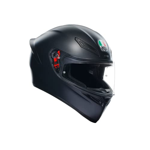 AGV K1 S ECE 22-06 Mono, Casco Moto Integral ECE 22-06 Deportivo, Negro Mate, S