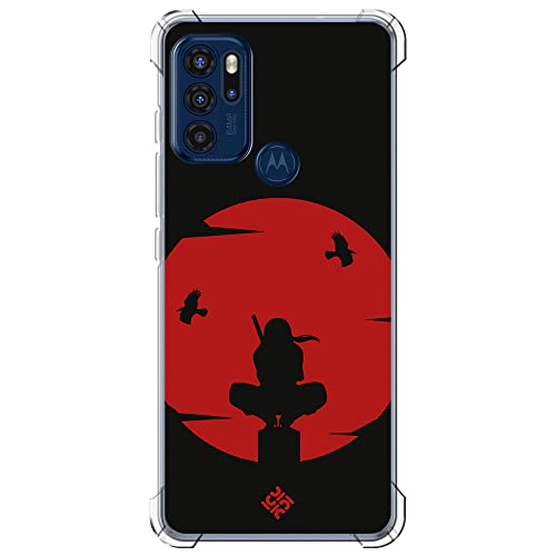 Movilshop Funda Antigolpes para Motorola Moto G60 - G60S Friki y Gamer [ Figura sobre la Luna Roja ] Esquina Reforzada Silicona 1.5mm de Grosor Flexible Transparente Bumper Gel TPU