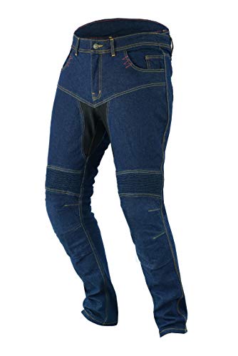 Jet Pantalon Moto Hombre Jeans Kevlar Aramid con Armadura Tech Pro (56 Regular/Cintura 40