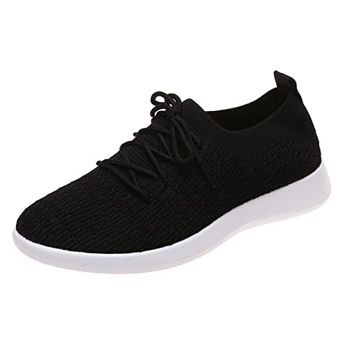 Zapatillas de deporte de malla para mujer, zapatillas de correr atléticas, tenis transpirables, zapatillas de deporte, zapatos de caminar, bota compatible con moto piel, Le Noir, 39 EU