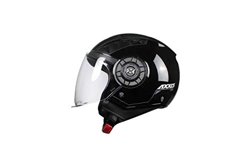 AXXIS Casco Moto Jet OF513 Metro Solid A1 Negro Brillo Talla S (55-56 CMS). HOMOLOGADO