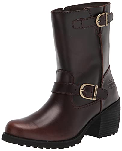 Harley-Davidson Lalanne Engineer - Botas de moto para mujer, Marrón, 35.5 EU