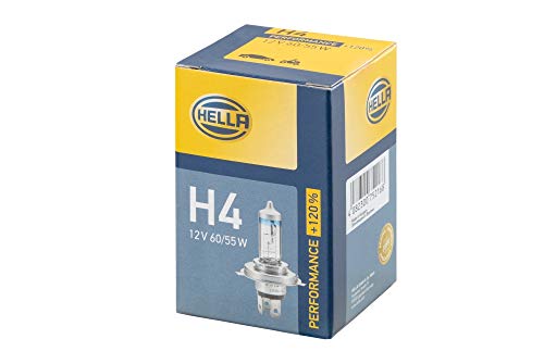 HELLA 8GJ 223 498-021 Lámpara - H4 - Performance up to 120% - 12V - 60/65W - Tipo de portalámpara: P43t-38 - caja - Cant.: 1