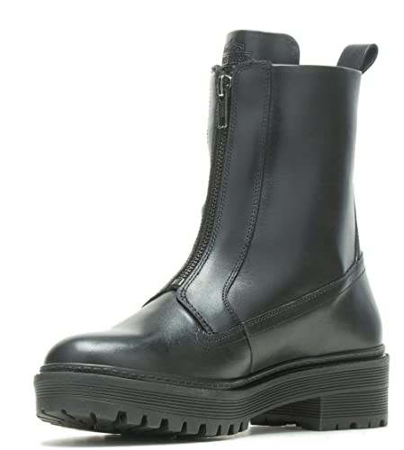 Harley-Davidson Botas Carney con cremallera frontal para mujer, Negro, 37 EU