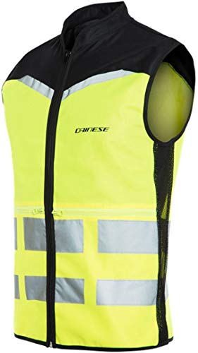 Dainese 1735214_041_L High Vis Vest Explorer Chaqueta Moto, Amarillo(Fluo), L