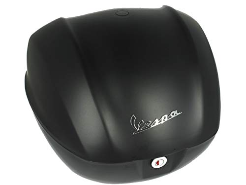 Topcase original Piaggio 32 litros para Vespa Sprint, Primavera 50 125 CCM a partir de 2019 (negro mate opaco 99/C)