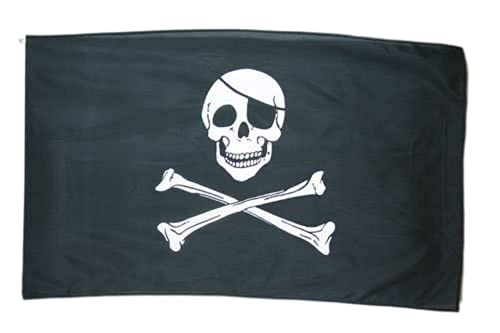 AZ FLAG Bandera Pirata Cabeza DE Muerte 90x60cm - Bandera con Calavera 60 x 90 cm poliéster Ligero