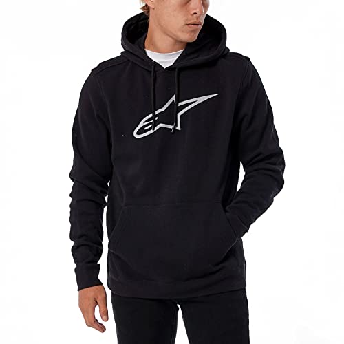 Alpinestars Ageless Jersey Hoodie Sudadera con Capucha, Negro/Azul Claro, L para Hombre