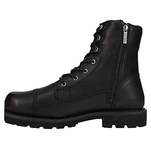 HARLEY-DAVIDSON FOOTWEAR Pearson - Botas de motocicleta de encaje de 8 pulgadas para hombre, Negro, 41.5 EU