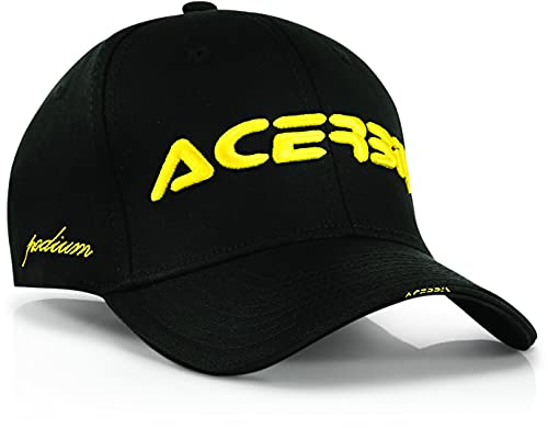 ACERBIS 0017186.090.063 Podium - Gorra (Talla S/M), Color Negro